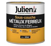 Julien Peinture Sous-couche pour métaux ferreux - Imperméable à l'air et humidité, résistant à la corrosion - Blanc Mat 2,5L
