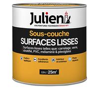 Julien Peinture Sous-Couche - surfaces Lisses Intérieur et Extérieur - pour Supports Lisses ou Difficiles - Blanc Mat 2,5L