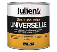 Julien Peinture Sous-Couche - Universelle - Murs et Plafonds, Plaques de Plâtre, Ciment, Béton, Enduits Lissés, Bois et Dérivés - Blanc Mat 2,5L
