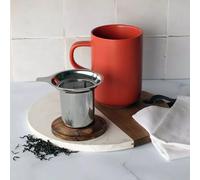 JULIET Infuseur à Thé / Tisanière en grès Paprika 475 ml OGO avec couvercle bois