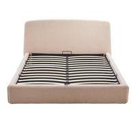 Juliette - lit coffre - 160x200 cm - en tissu bouclette