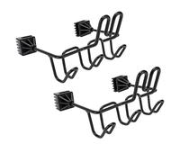 Julihai Organisateur de Chapeau de Voiture, Ensemble de Crochets D'appui-tête en Acier Inoxydable avec Revêtement en Caoutchouc pour Casquettes, Casques, Vestes (paquet de 2)