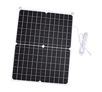 Julihai Panneau Solaire Portable 30W Monocristallin Flexible pour Charge | Diode Intégrée Empêche la Charge Inverse, Conception Légère pour Lampes LED Hors Réseau, Feux de Signalisation, Pompes à