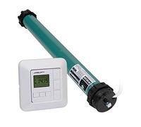 JULIUS MAYER Moteur pour volets roulants JM45-350 SW60 Force de traction 35 Nm / 65 kg SW60 Sans entretien Très silencieux Plus jarolift Sevenlogic Comfort Minuterie