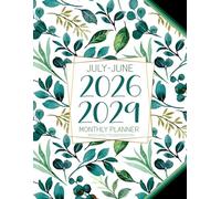 July 2026-June 2029 Monthly Planner: Large Weekly & Monthly Schedule Organizer with Calendars | Simple At a Glance Layout 3 Year Agenda Starting in Jul 2026 (Vibrant Green Floral Cover)