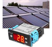 JULYKAI Contrôleur de température différentielle, Thermostat de contrôleur de température de Chauffe-Eau Solaire avec Affichage numérique de capteur contrôleur de Chauffe-Eau Solaire