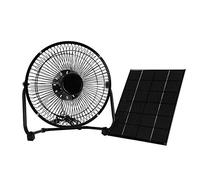 JULYKAI Ventilateur de Panneau Solaire Multi-Usage, Ventilateur à énergie Solaire en Fer, Voyage en Plein air pour Serre de Poulet pour Chien