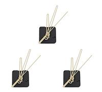 jumbans Lot de 3 mécanismes d'horloge murale silencieux, à quartz, pièces de rechange pour réparation d'horloge
