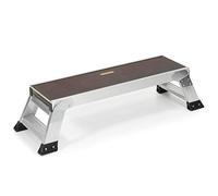 Jumbo® Plateforme de travail pliable en aluminium et bois 100 x 30 cm Hauteur 0,30 m Escalier Marchepied Montage Pont de travail