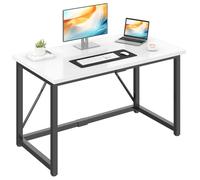 JUMMICO Bureau 120 x 50 x 75 cm, Petite Table d'ordinateur pour Salle de Travail, la Maison, Poste de Travail à Domicile, Cadre Robuste, Blanc