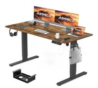 JUMMICO Bureau Debout électrique 140 x 70 cm avec Port de Charge, Bureau d'ordinateur réglable en Hauteur avec Plateau de câbles, Table Assis-Debout Ergonomique, mobilier de Bureau à Domicile,