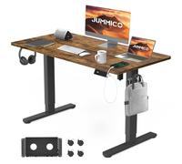 JUMMICO Bureau électrique réglable en Hauteur 120 x 80 cm avec Station de Charge, Bureau d'ordinateur réglable en Hauteur avec Gestion des câbles, Bureau Ergonomique, Table Assis-Debout, Table