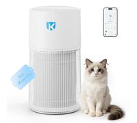 JUMMICO purificateur d'air pour Animaux, air Purifier Intelligent avec Filtre HEPA 4 étages, CADR 450 m³/h, Filtre 99,97% allergènes comme Poils d'animaux et Particules Fines, idéal pour Animaux