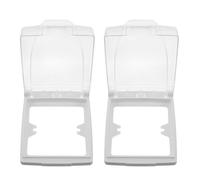 JUMPLAWN 2 Pièces Couvercle de Prise de Courant Étanche pour Mur 86, | Protection Anti-éclaboussures, Installation Simple, Effet Anti-poussière et Résistant aux Intempéries, pour Salle de Bain