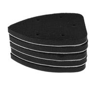JUMPLAWN 5 Pièces Patin de Ponçage Triangulaire à 5 Trous, Remplacement | Éponge, Velours et Nylon, Système Auto-agrippant, Absorbe les Vibrations, pour Bois et Métal