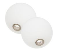 JUMPLAWN Abat-jour Globe en Verre Blanc pour Plafonnier, Lot de 2pcs Léger et Facile à Installer, Suspendre Luminaire Industrielle et Lampe Globe