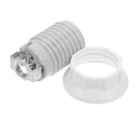 JUMPLAWN Douille en Céramique Matériau Céramique et Aluminium Blanc E14 Filetage Complet, Compatible Polyvalente, Remplacement pour Douilles de Lampe Endommagées