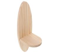 JUMPLAWN Étagère Murale Flottante Ovale en Bois Beige, Étagère en Bois Créative, Présentation Murale, Installation Facile, pour Chambre et Salon