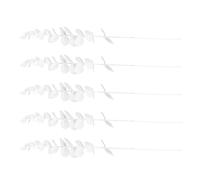 JUMPLAWN Lot de 5 Tiges Décoratives de Branches Artificielles Blanches, Branches Fausses pour Décoration Intérieure, Composition de Fleur, Mariage et Maison, Plantes à Feuilles Simulées