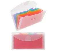 JUMPLAWN Organiseur de Fichiers Accordéon 2Pcs 13 Compartiments Plastique Extensible avec Multi-couches Portable pour Bureau et Documents Fiscaux