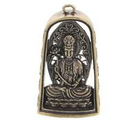 JUMPLAWN Pendentif Statue de Bouddha en Laiton Vintage, Or Décoratif | Ornement Suspendu, Usage Maison Religieux ou Création Diy, Pièce Élégante, Style Traditionnel