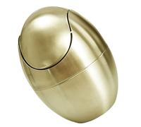 JUMPLAWN Poubelle de chambre en acier inoxydable or, petite poubelle avec couvercle pour bureau, corbeille compacte à déchets alimentaires, design moderne et chic