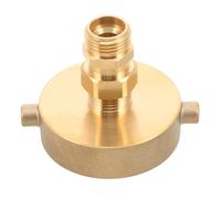 JUMPLAWN Raccord de Tuyau D'incendie 2-1/2 Femelle X 3/4 Ght Mâle en Laiton | Filetage Ght Mâle, Finition Nickel Mat, Résistance aux Serrages Répétés, pour Irrigation Agricole et Industrielle