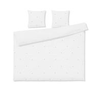 Juna Ensemble de lit Daisy 220x220 cm Blanc-bleu clair