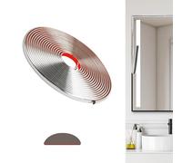 JUNART PVC Baguette de Finition, Moulure Murale, Bande Décorative Flexible pour Murs, Plafonds, Sols, Armoires, Carrelages, Miroirs(600cm,Argent)