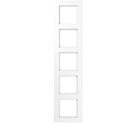 Jung 4011377172845 Cadre 5 prises A 5585 BF WW, Plaque Prise Electrique