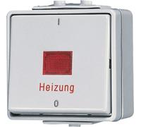 Jung 602 HW Interrupteur de chauffage pour locaux humides 2 pôles en saillie IP44 gris WG600