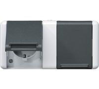 Jung 8220-1 W Prise CEE 7/3 noir
