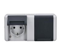 Jung 8220-1W Prise Schuko 2 Prises Noir/Blanc