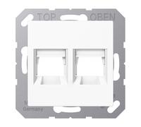 Jung AS500 Double Plaque De Capot RJ45 Blanche - A1569-2BRWW