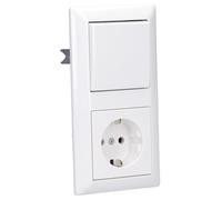 Jung AS500 prises & Interrupteur complet de boite blanc alpin