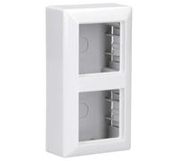 JUNG Coque double en saillie AS58 2AWW Bouton et interrupteur Blanc