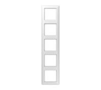 JUNG AS585BFWW Série AS Cadre pour 5 Prises (thermoplastique incassable) Blanc Alpin