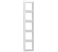 JUNG AS585BFWW Série AS Cadre pour 5 Prises (thermoplastique incassable) Blanc Alpin