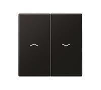 JUNG Bascule pour interrupteur/bouton-poussoir de store A595PSWM noir graphite mat, Bouton + interrupteur, Noir