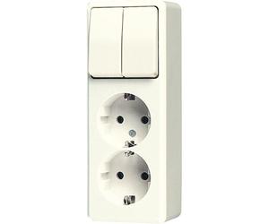 Jung Combination Série AP600 Prise 2 voies avec protection - 625A