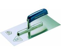 Jung Henkelmann Glättekelle Stahl rostfrei Holzgriff gebogen Maße 280x130x0,7 mm