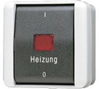JUNG Interrupteur d'urgence de chauffage 803HW WG800 IP44 Arrêt tripolaire