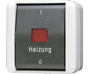 JUNG Interrupteur d'urgence de chauffage 803HW WG800 IP44 Arrêt tripolaire