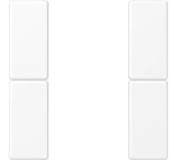 Jung Jeu de boutons-poussoirs doubles, F50, série A, blanc neige mat A502TSAWWM