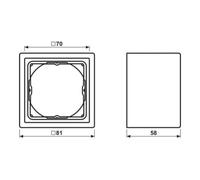 Jung Jung Cadre 28 mm niveau vertical LS 981 HBF WW Quantité:1