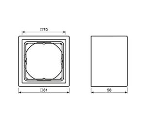 Jung Jung Cadre 28 mm niveau vertical LS 981 HBF WW Quantité:1