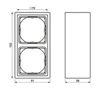 Jung Jung Cadre 28 mm niveau vertical LS 982 HBF WW Quantité:1