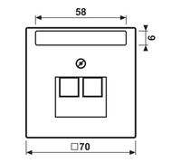 Jung Jung Couvercle pour boîte de connexion IAE/UAE LS 969-2 NAUA WWM Quantité:1