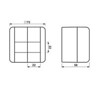 Jung Jung Double-interrupteur 10AX 250V 2 contacts normalement fermés 835 NAW Quantité:1