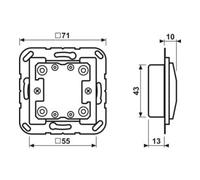 Jung Jung Extension bouton-poussoir KNX 1 module A 10911 TE Quantité:1